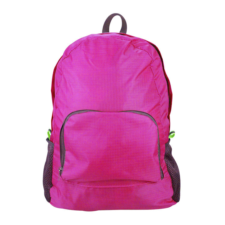 Nylon foldable backpack