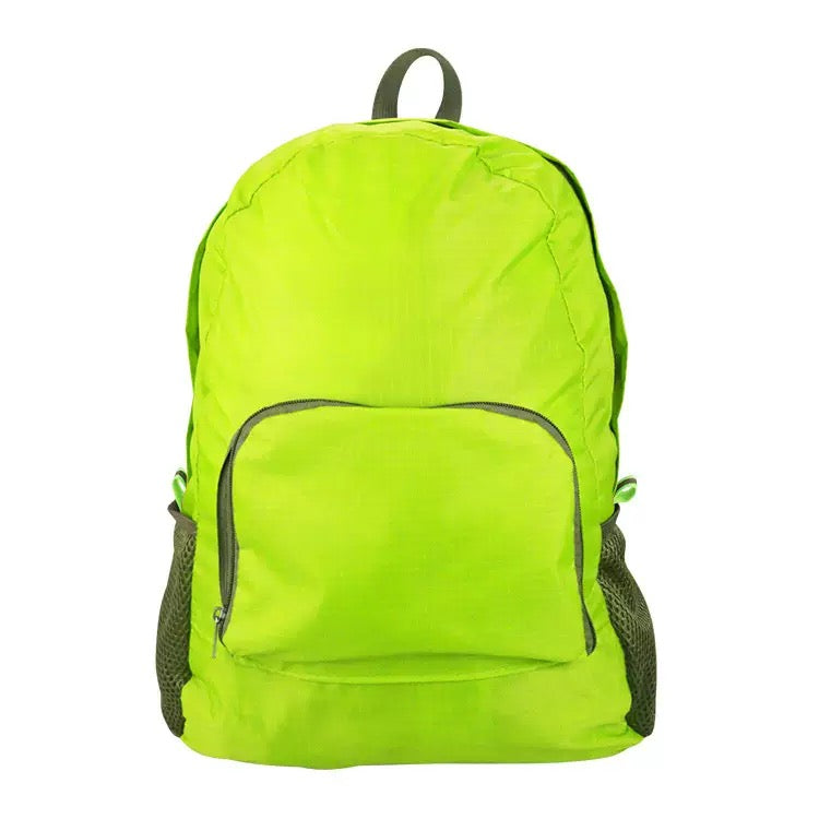 Nylon foldable backpack