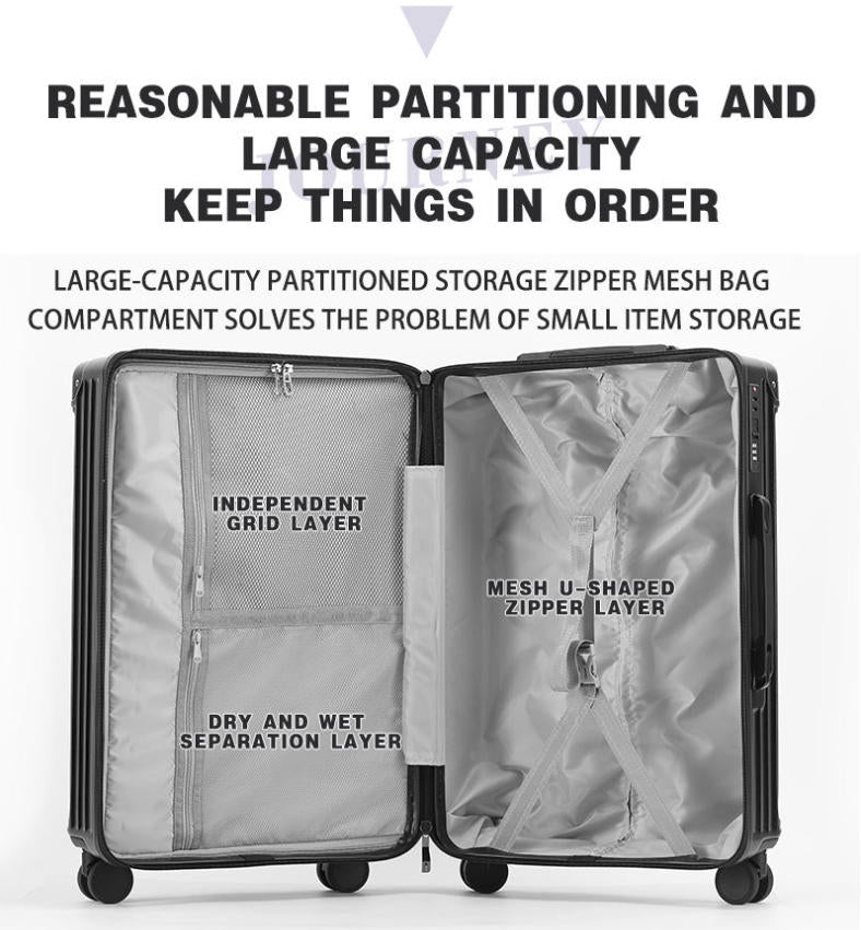 PC hard-shell duffel bag, 20 inches, TSA lock, explosion-proof zipper,boarding case