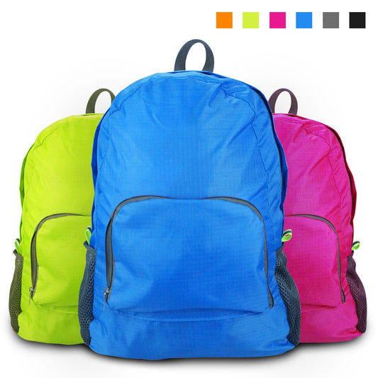 Nylon foldable backpack